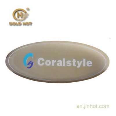 New hot selling customized printing epoxy resin logo manufacturer